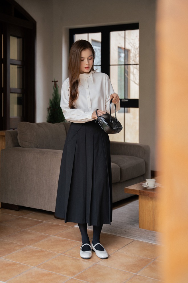 Kiểu chân váy dài thanh lịch nàng diện mãi không chán- Ảnh 3. Kiểu chân váy dài thanh lịch nàng diện mãi không chán- Ảnh 3.