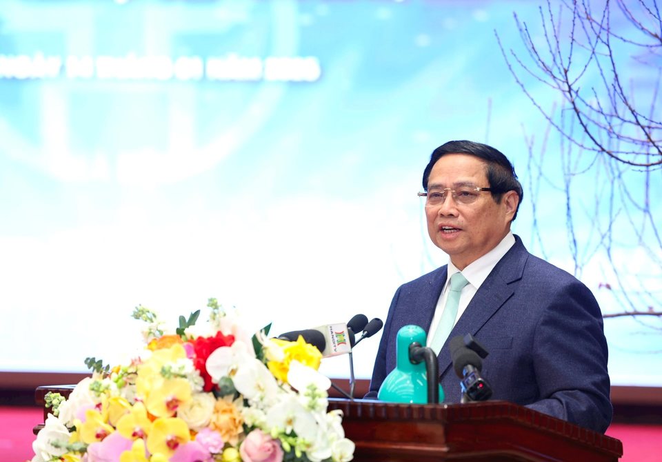 Thủ tướng Chính phủ Phạm Minh Chính phát biểu chỉ đạo tại Hội nghị công bố Quy hoạch Thủ đô Hà Nội thời kỳ 2021-2030, tầm nhìn đến năm 2050; điều chỉnh quy hoạch chung Thủ đô Hà Nội đến năm 2045, tầm nhìn đến năm 2065.