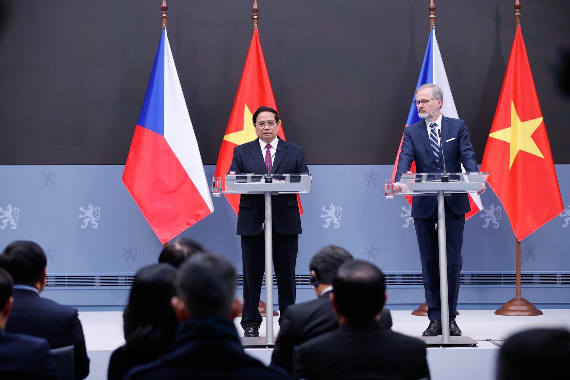 Thủ tướng Petr Fiala: Tại châu Á, Czech có quan hệ sâu sắc và rộng mở nhất với Việt Nam- Ảnh 7. Thủ tướng Petr Fiala: Tại châu Á, Czech có quan hệ sâu sắc và rộng mở nhất với Việt Nam- Ảnh 7.
