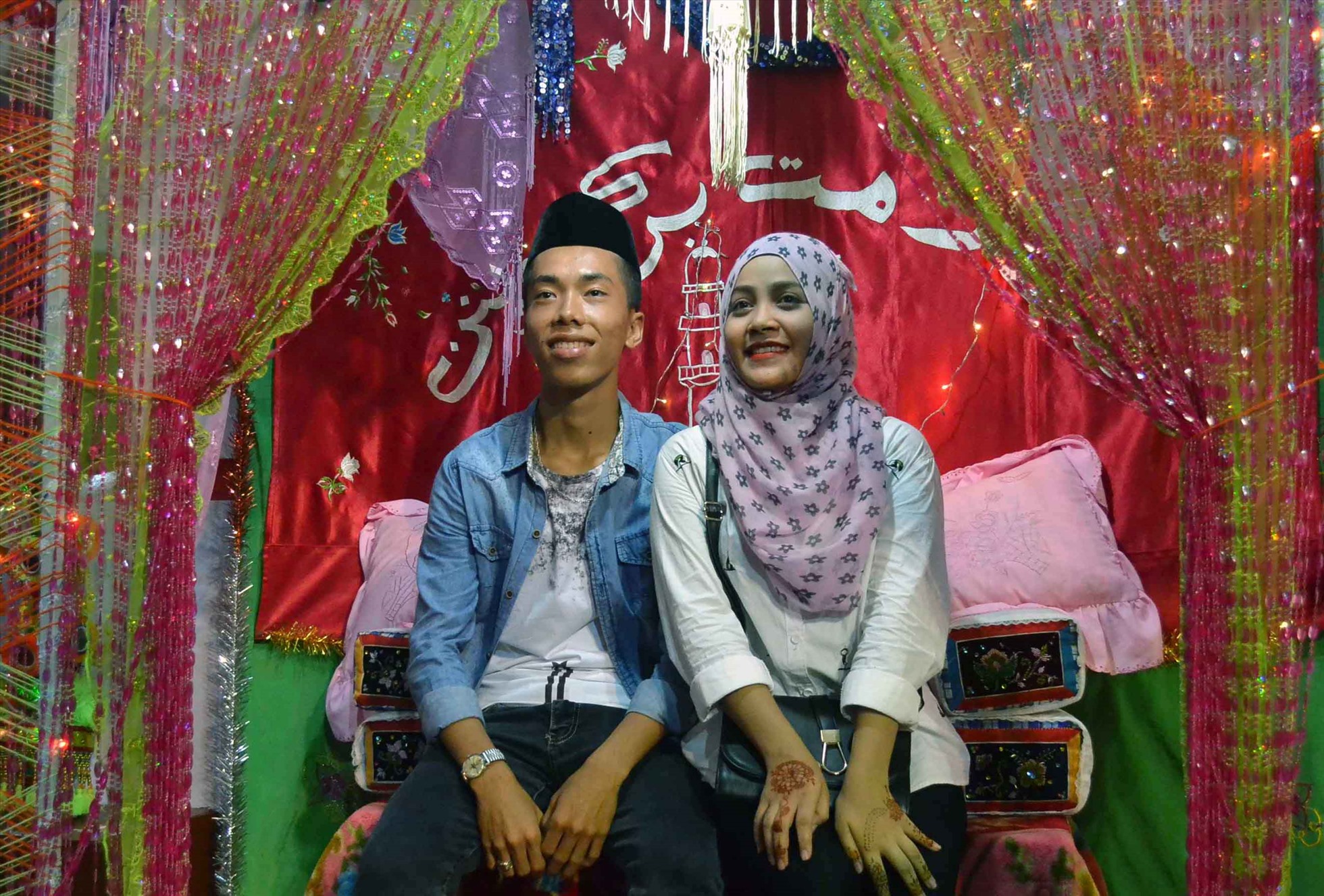 Quang cảnh lễ cưới của người Chăm ISLAM ở An Giang. Ảnh: Lâm Điền