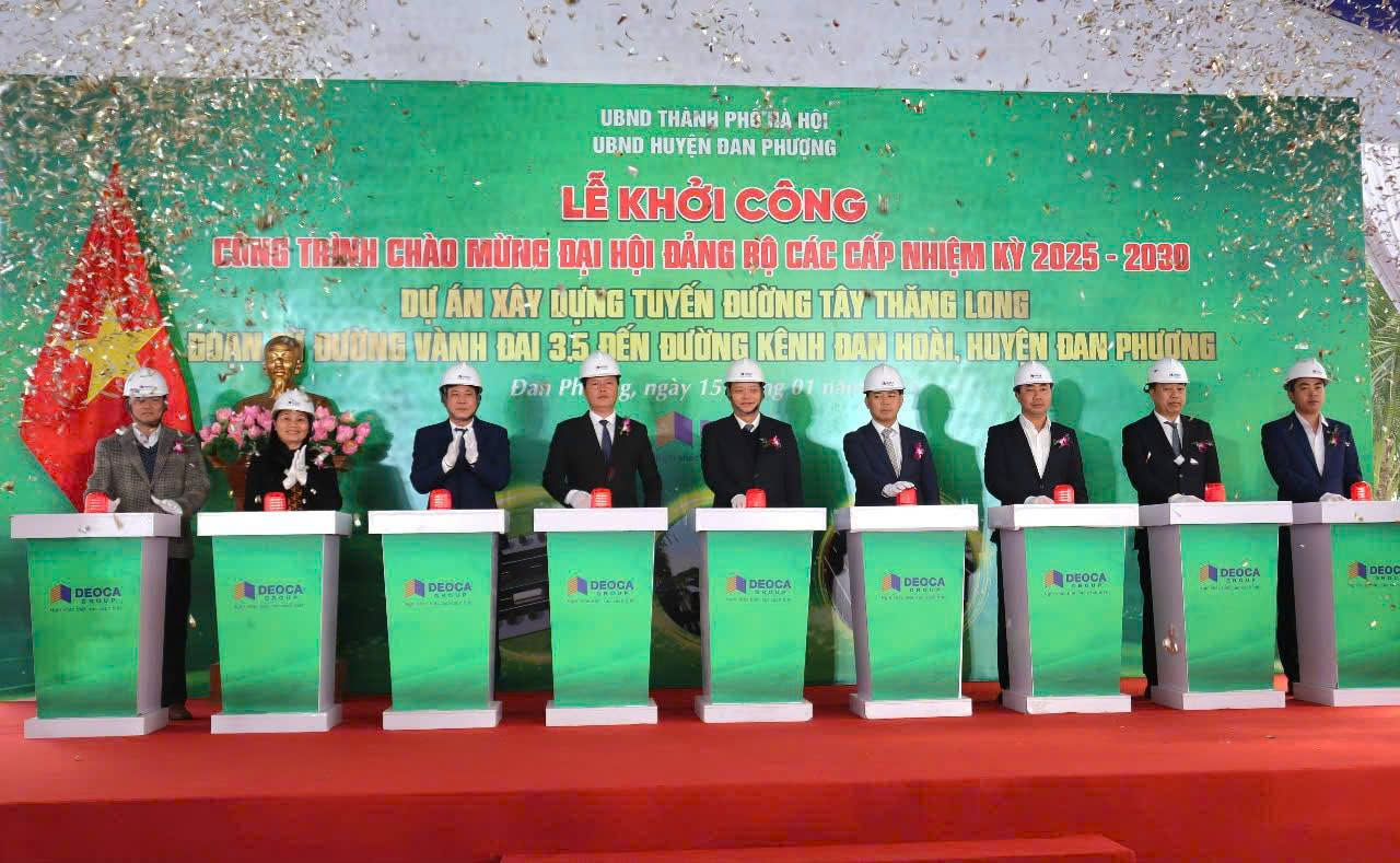 Hà Nội khởi công xây dựng tuyến đường Tây Thăng Long vốn gần 1.300 tỷ- Ảnh 1. Hà Nội khởi công xây dựng tuyến đường Tây Thăng Long vốn gần 1.300 tỷ- Ảnh 1.