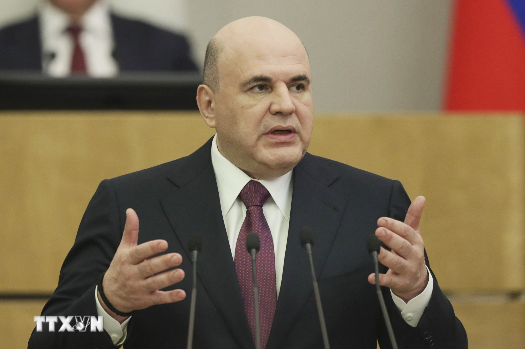 Thủ tướng Chính phủ Liên bang Nga Mikhail Vladimirovich Mishustin. (Ảnh: AFP/TTXVN) ttxvn-mikhail-mitshustin-1301.jpg